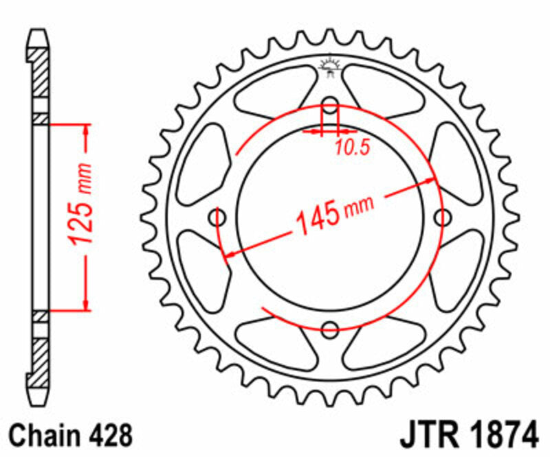 JT Rear Sprocket JTR1874