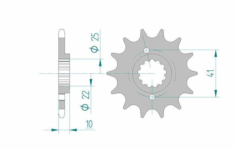 AFAM Front Sprocket Steel 520 Standard - 20509