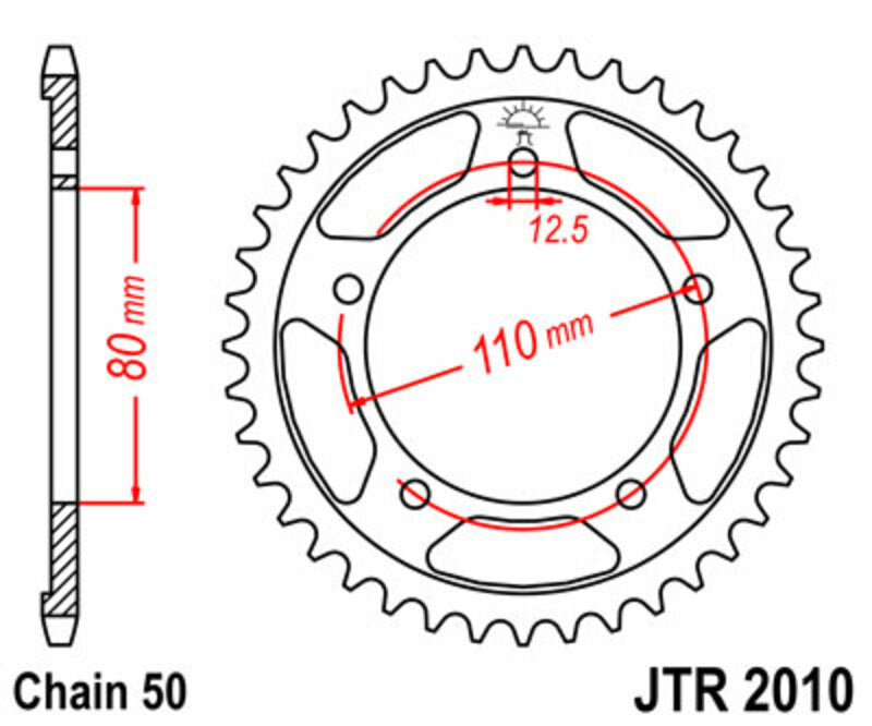 JT Sprockets Steel Rear Sprocket JTR2010 - 530