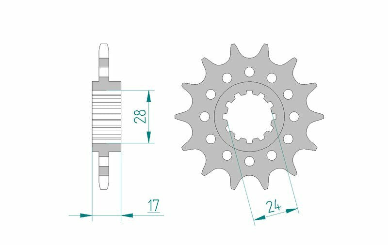 AFAM Front Sprocket Steel 520 Standard - 20511