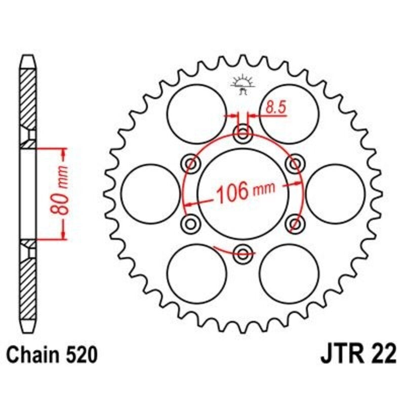 JT Rear Sprocket JTR22