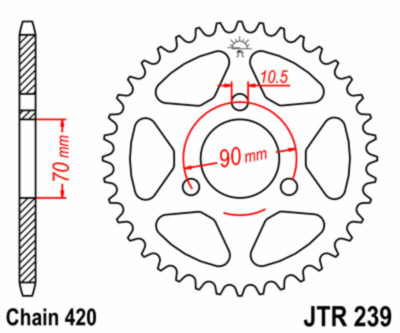 JT Rear Sprocket JTR239