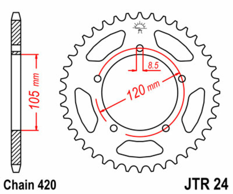 JT Rear Sprocket JTR24