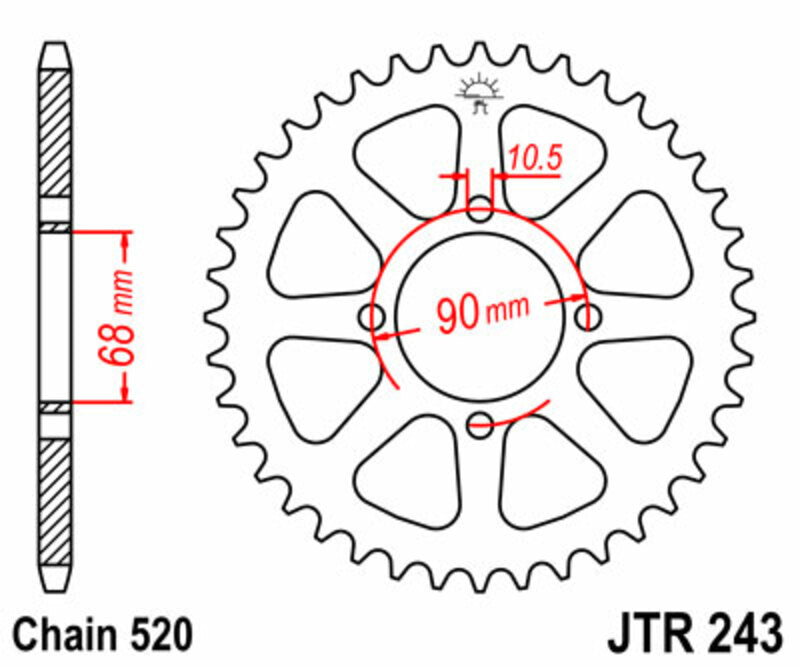 JT Rear Sprocket JTR243