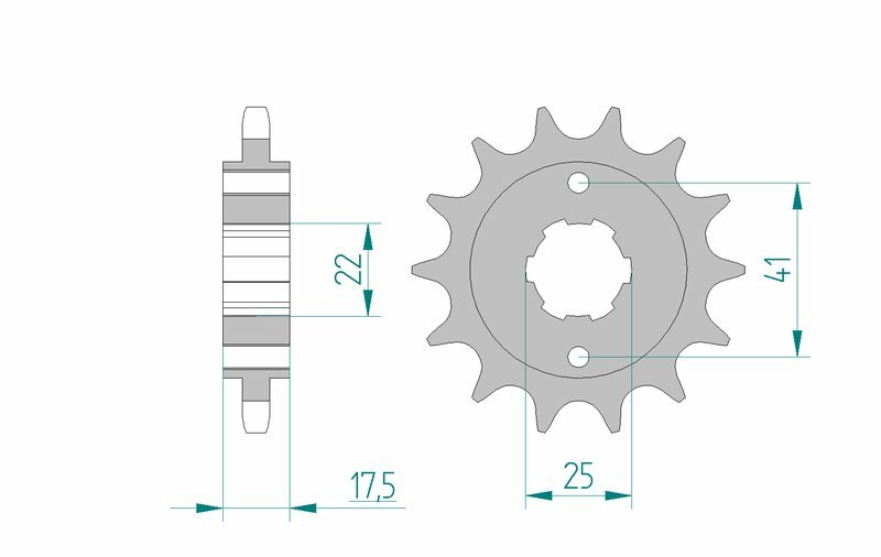 AFAM Front Sprocket Steel 525 Standard - 20513