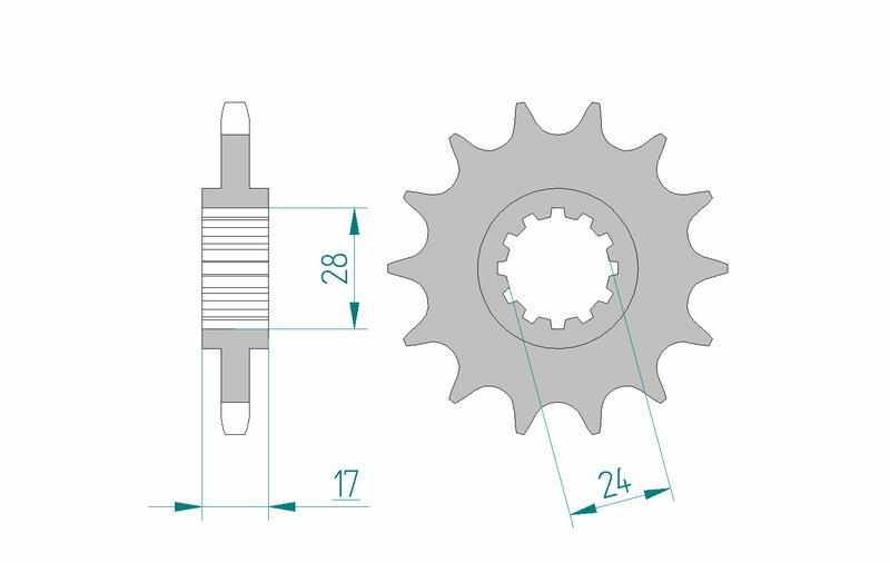 AFAM Steel Front Sprocket 525 Standard - 20515