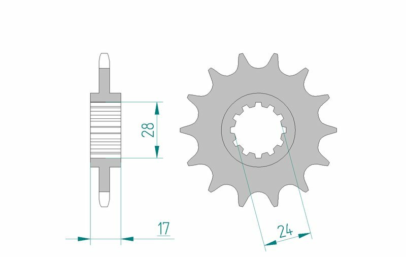 AFAM Front Sprocket Steel 520 Standard - 20516