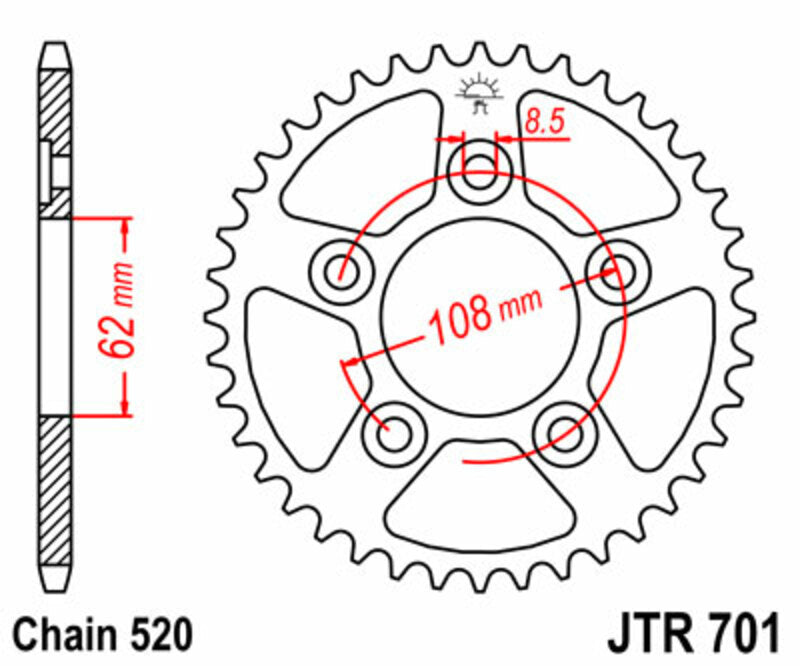 JT Rear Sprocket JTR701