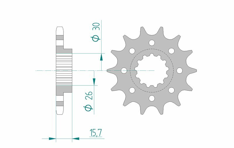 AFAM Front Sprocket Steel 525 Standard - 20605