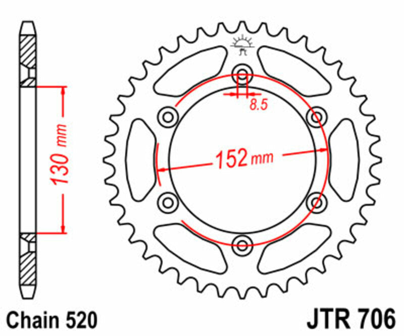 JT Rear Sprocket JTR706