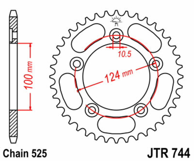 JT Rear Sprocket JTR744