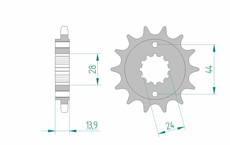 AFAM Front Sprocket Steel 525 Standard - 20606