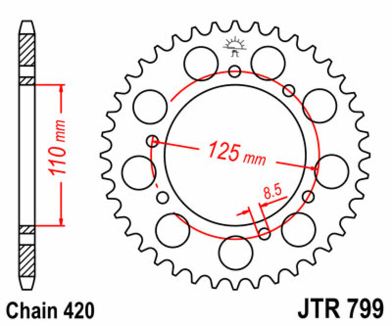 JT Rear Sprocket JTR799