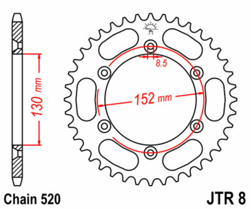 JT Rear Sprocket JTR8