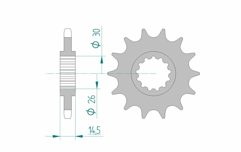 AFAM Front Sprocket Steel 525 Standard - 20607