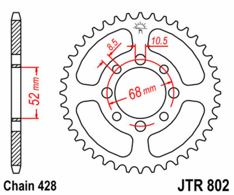 JT Rear Sprocket JTR802