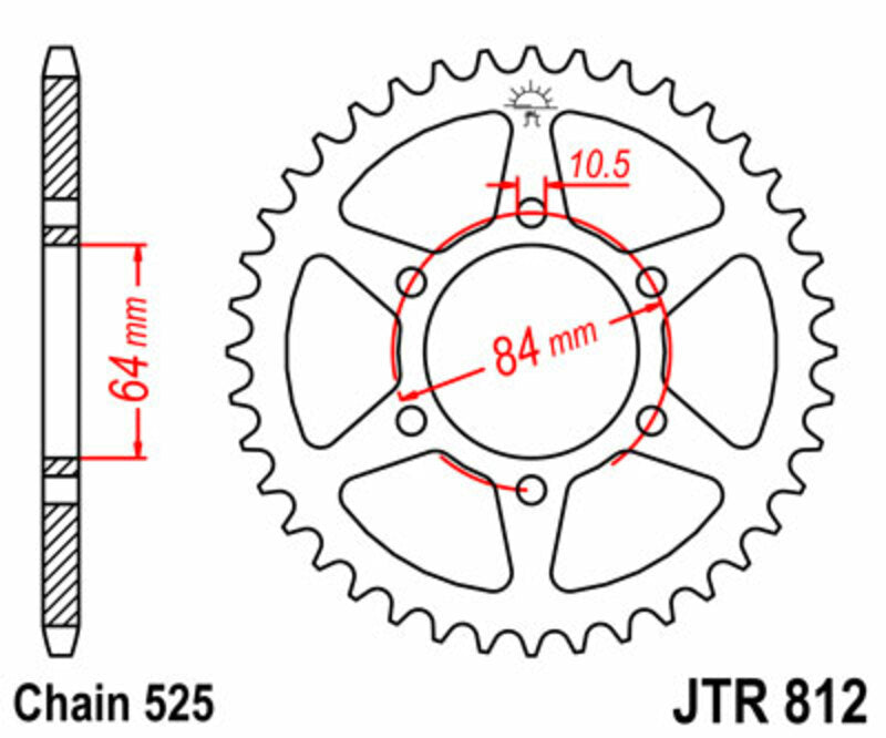 JT Rear Sprocket JTR812