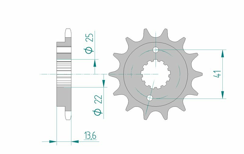 AFAM Front Sprocket Steel 520 Standard - 20608