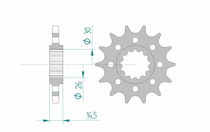 AFAM Front Sprocket Steel 525 Standard - 20609