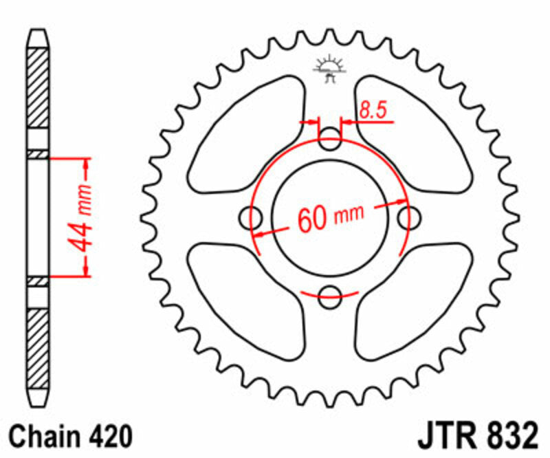 JT Rear Sprocket JTR832