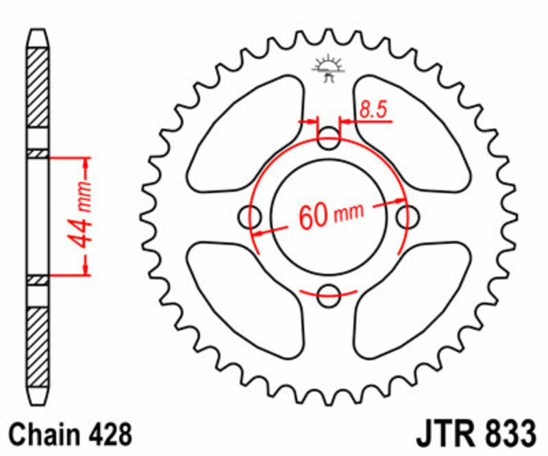 JT Rear Sprocket JTR833