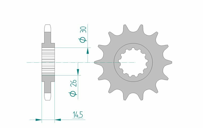 AFAM Front Sprocket Steel 525 Standard - 20611