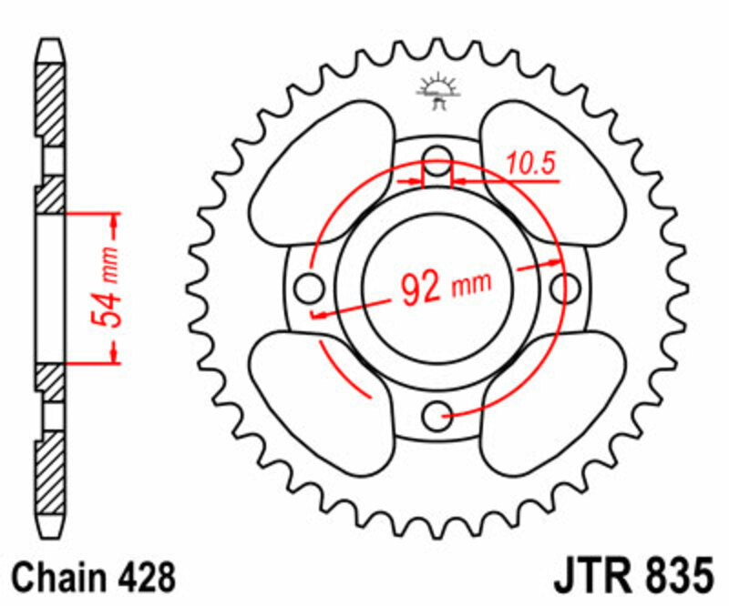 JT Rear Sprocket JTR835