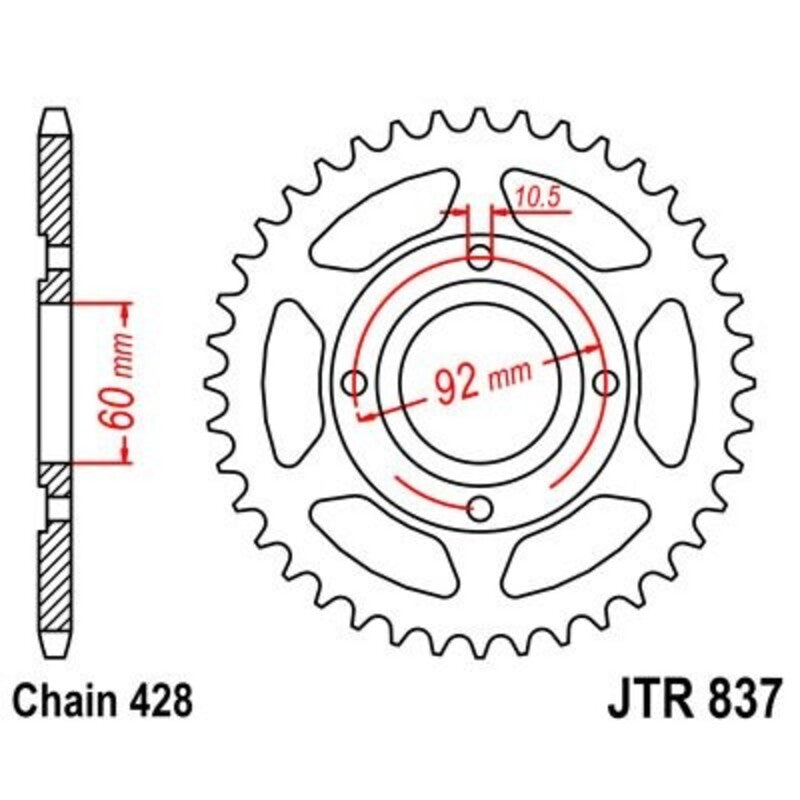 JT Rear Sprocket JTR837