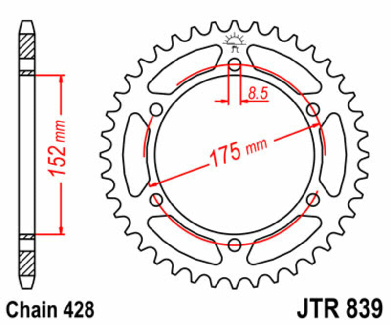 JT Rear Sprocket JTR839