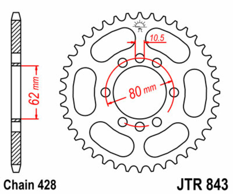 JT Rear Sprocket JTR843