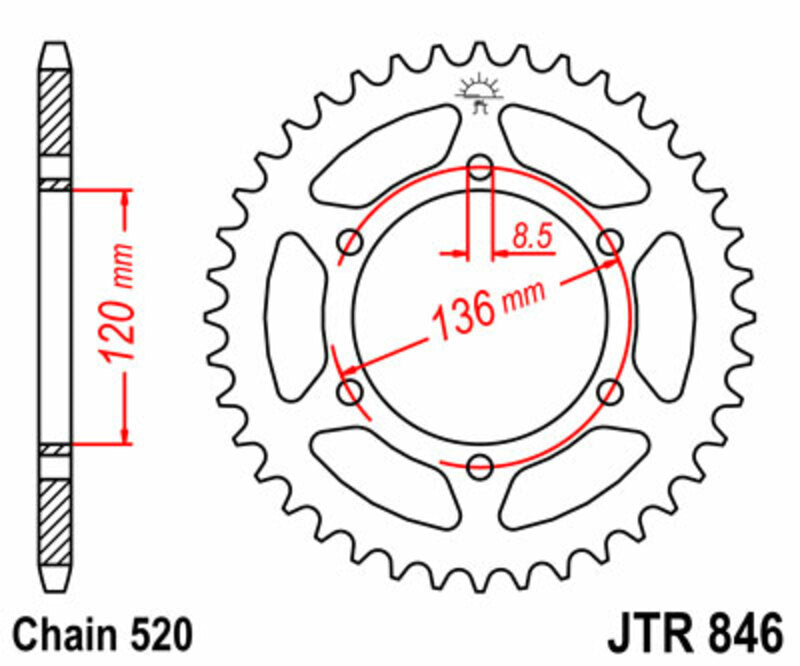 JT Rear Sprocket JTR846