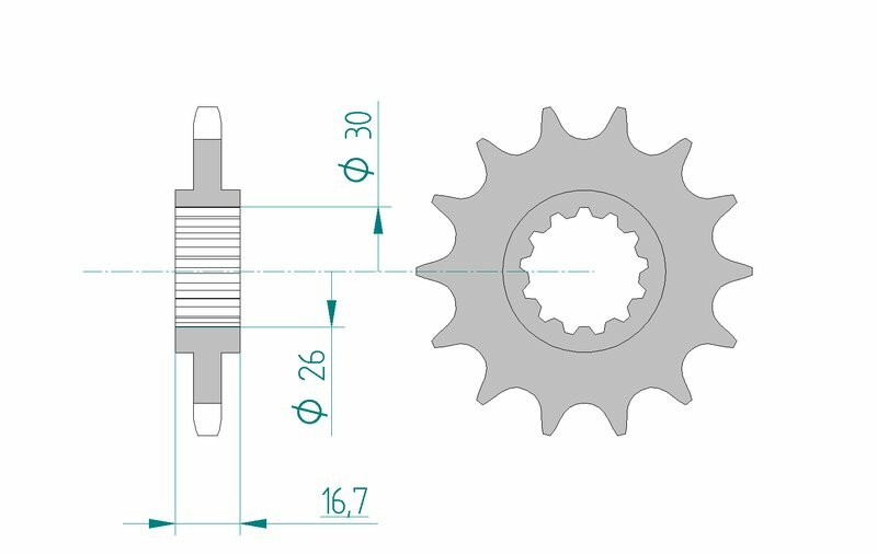 AFAM Front Sprocket Steel 525 Standard - 20612