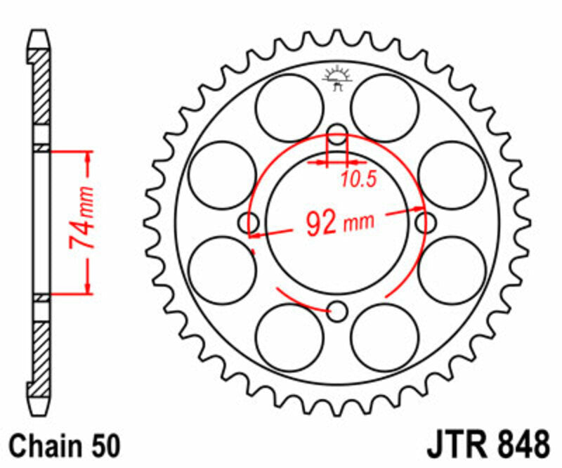 JT Rear Sprocket JTR848
