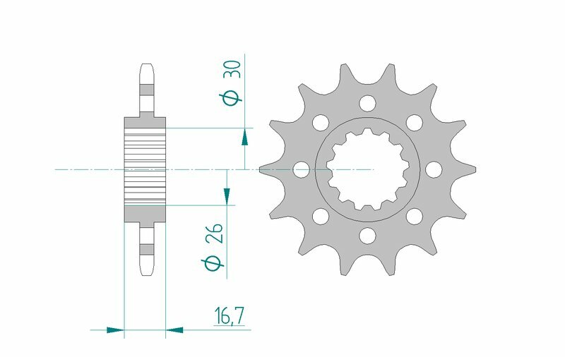 AFAM Steel Front Sprocket 520 Standard - 20613