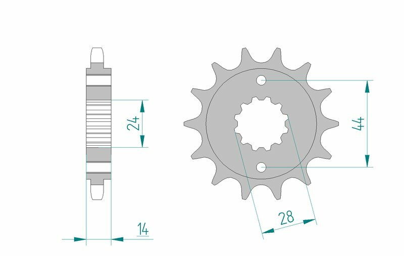 AFAM Front Sprocket Steel 525 Standard - 20614