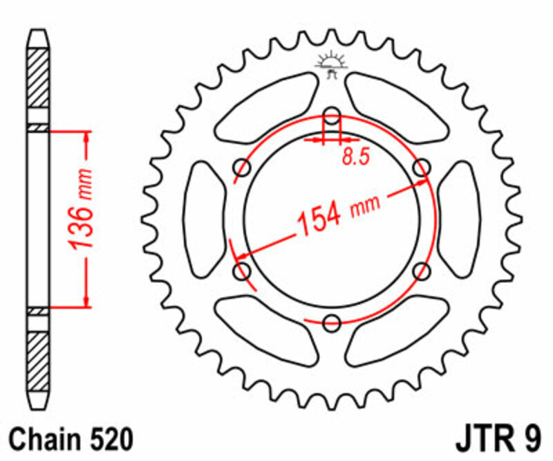 JT Rear Sprocket JTR9