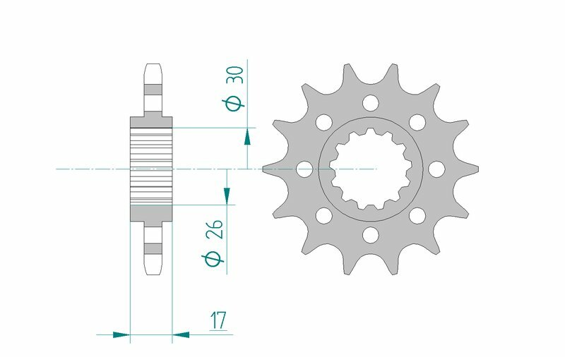 AFAM Front Sprocket Steel 525 Standard - 20615