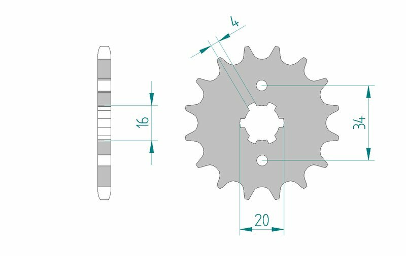 AFAM Front Sprocket Steel 428 Standard - 21200