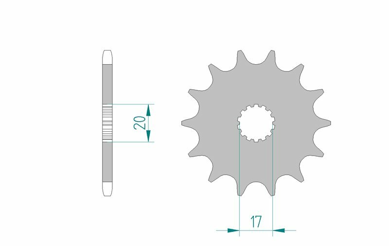 AFAM Front Sprocket Steel 520 Self-Cleaning - 21203