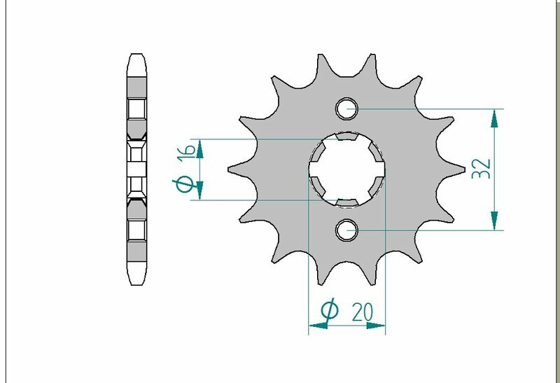 AFAM Front Sprocket Steel 428 Standard - 21208