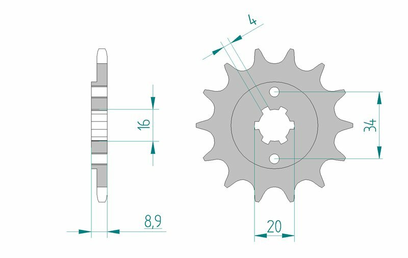 AFAM Front Sprocket Steel 520 Standard - 21300