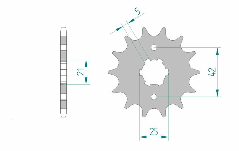 AFAM Front Sprocket Steel 520 Standard - 21301