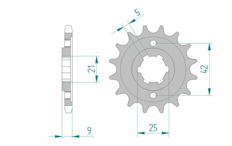 AFAM Front Sprocket Steel 428 Standard - 21304
