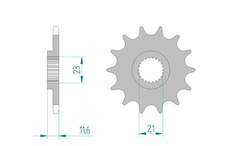 AFAM Front Sprocket Steel 520 Standard - 21307