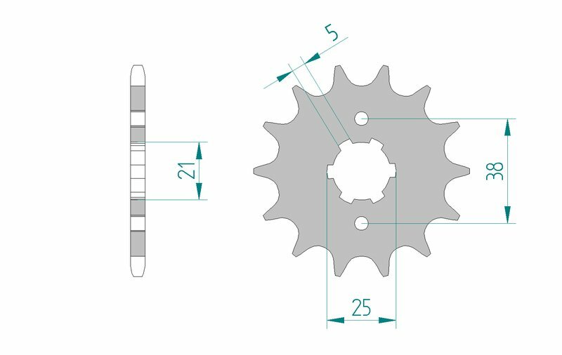 AFAM Front Sprocket Steel 520 Standard - 21308