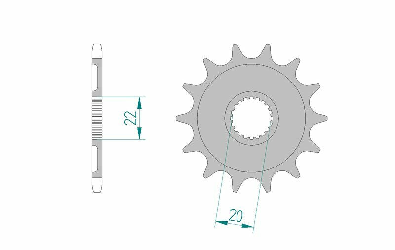 AFAM Front Sprocket Steel 520 Standard - 21309