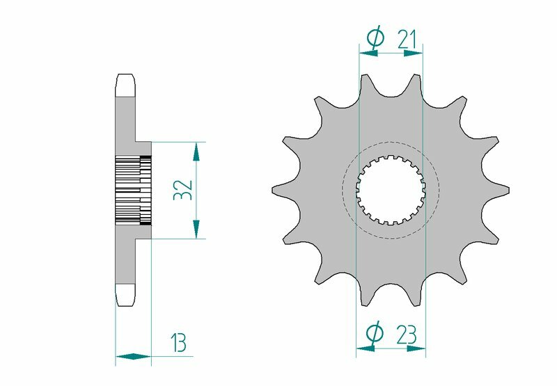 AFAM Front Sprocket Steel 428 Standard - 21311