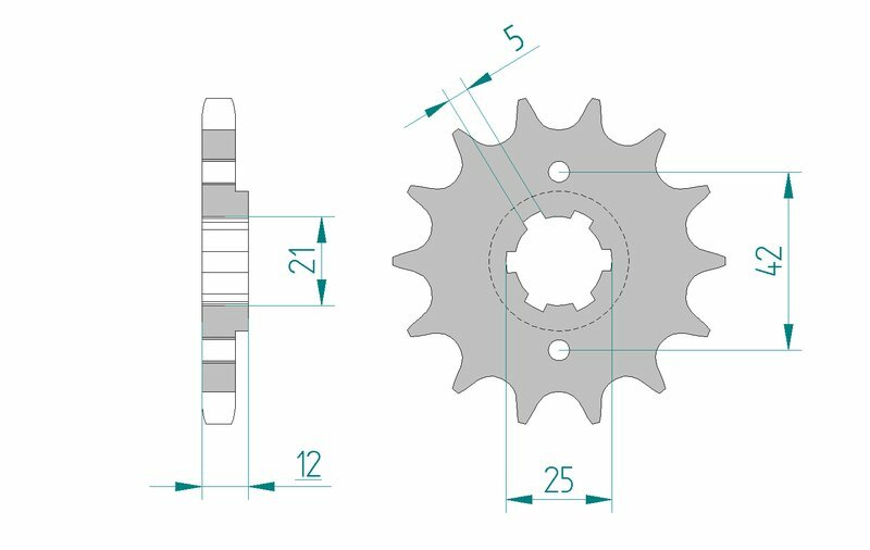 AFAM Steel Front Sprocket 530 Standard - 21501