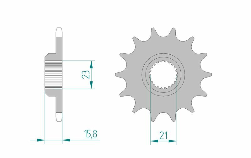 AFAM Front Sprocket Steel 520 Standard - 21504