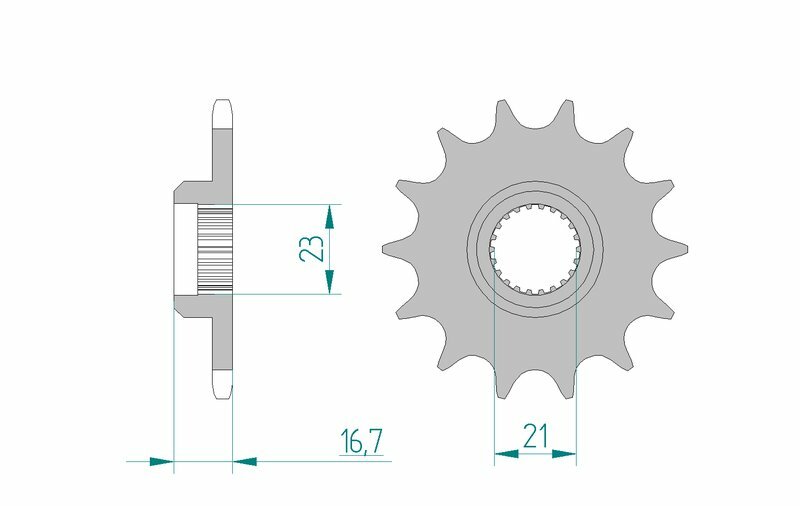 AFAM Front Sprocket Steel 520 Standard - 21506